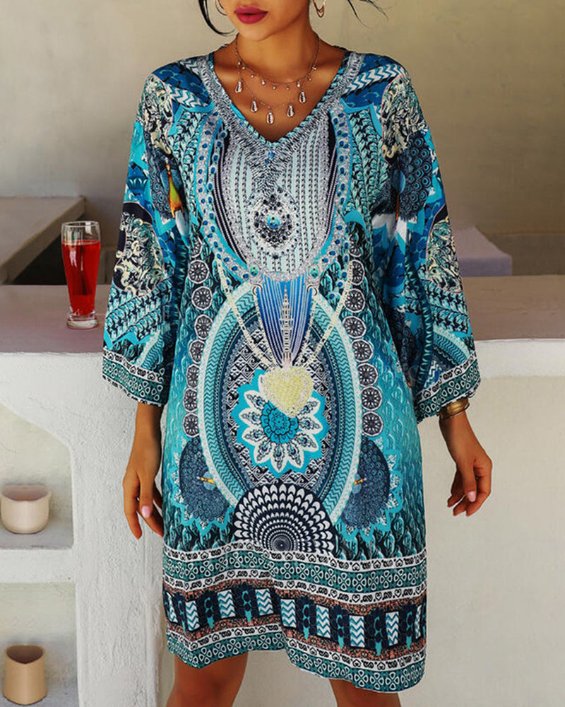 Emília | Élénk mintás boho ruha