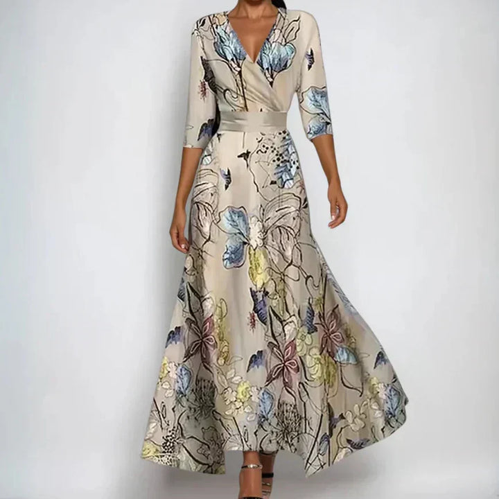 Emília | Elegáns virágmintás ruha