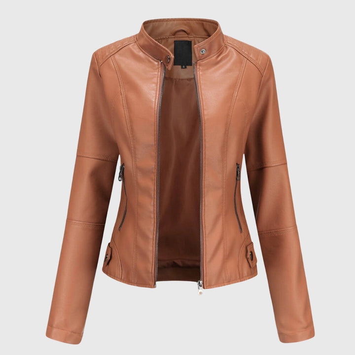 Gabriella™ | Elegáns női bőrdzseki