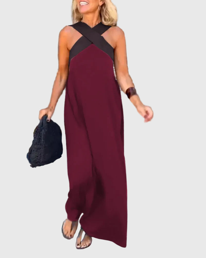 Ilona | Elegáns, lágyan omló maxiruha