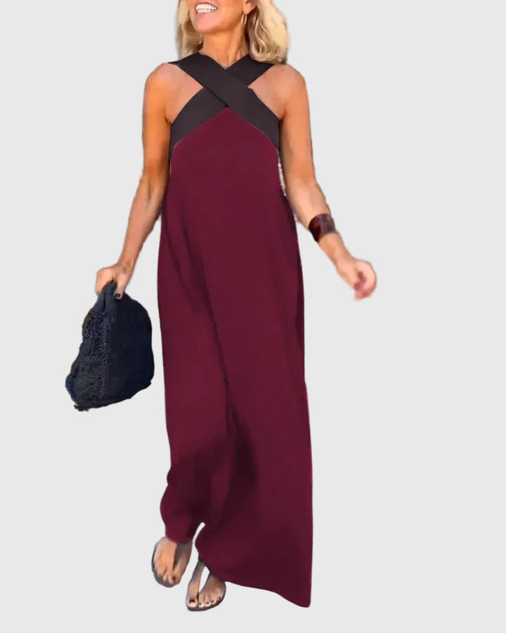 Ilona | Elegáns, lágyan omló maxiruha