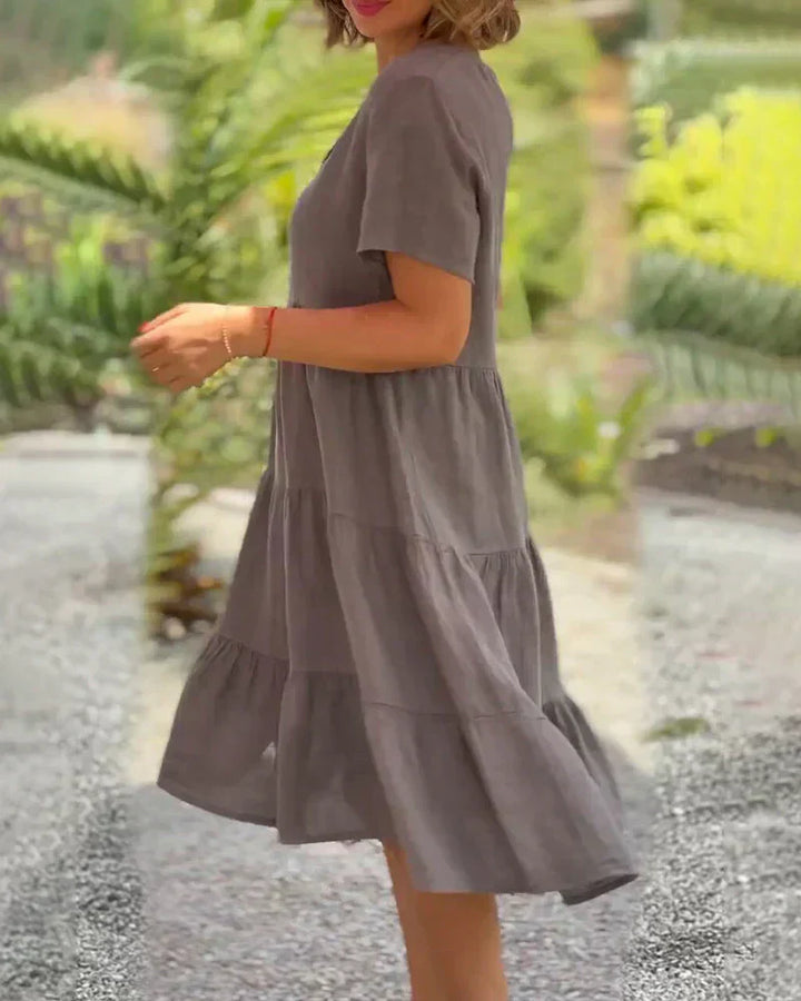 Borbála | Laza, V-nyakú nyári ruha