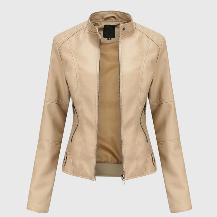 Gabriella™ | Elegáns női bőrdzseki