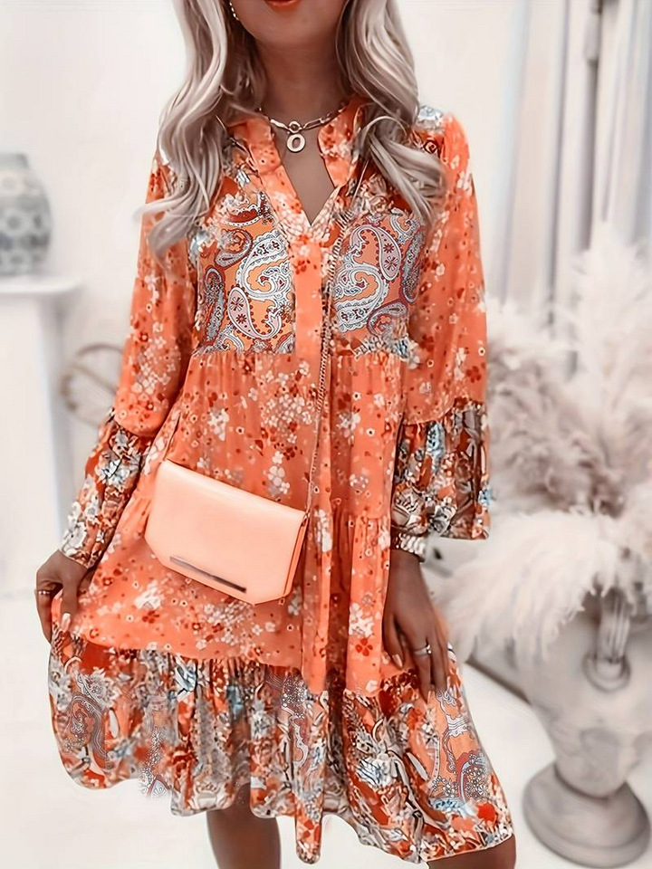 Etel | Mintás boho ruha