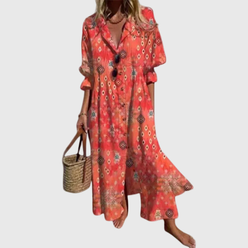 Zsóka | Elegáns boho stílusú maxiruha
