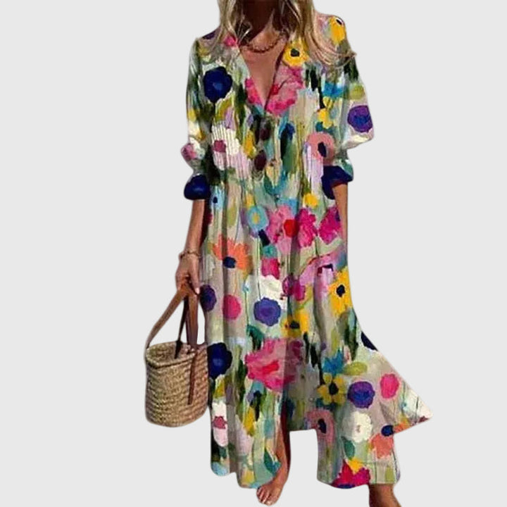 Zsóka | Elegáns boho stílusú maxiruha