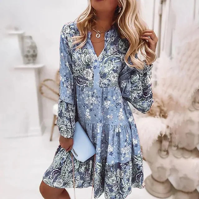 Etel | Mintás boho ruha