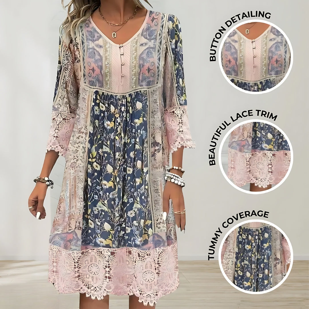 NÓRA | LÁGYAN OMLÓ BOHO LUXUS MIDIRUHA