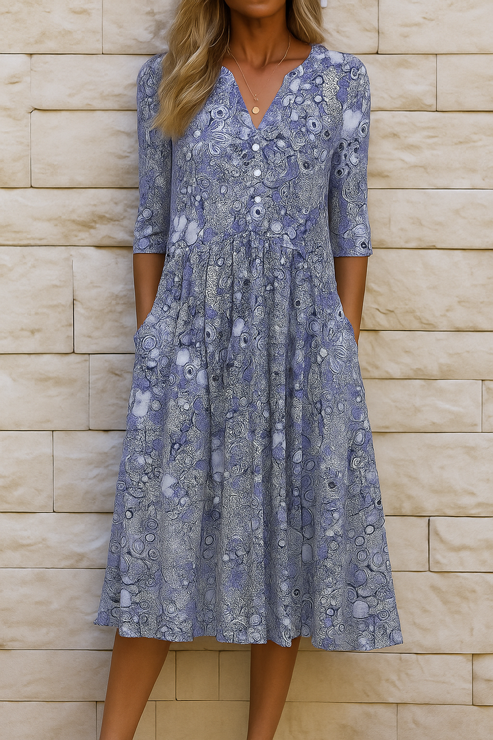 Heléna | Elegáns V-nyakú ruha