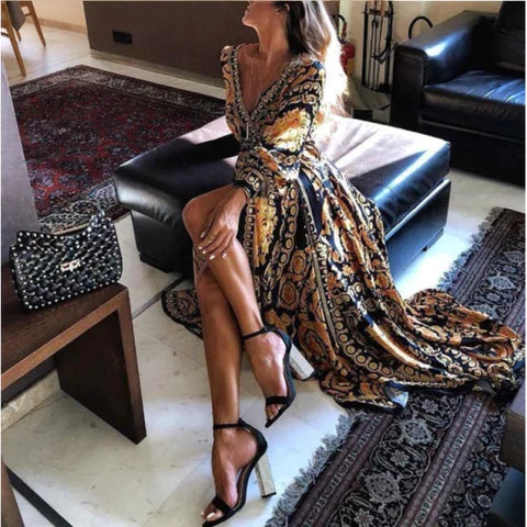 Fatima | Mintás boho ruha