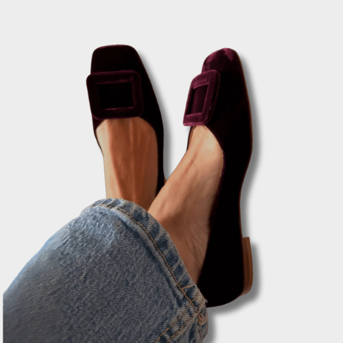 Nóra™ | Mintás velúrbőr mokaszin