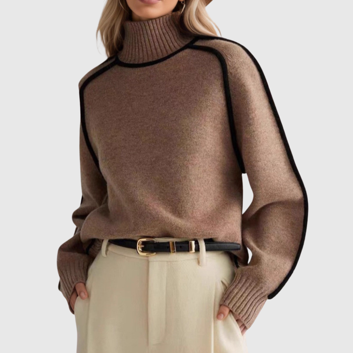 Dorina | Elegáns garbónyakú pulóver