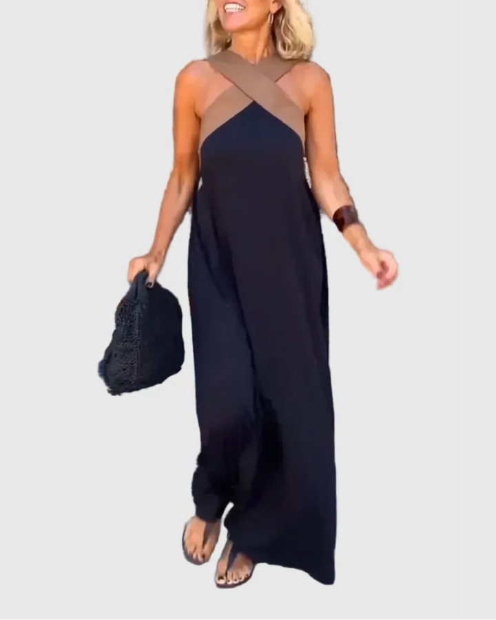 Ilona | Elegáns, lágyan omló maxiruha