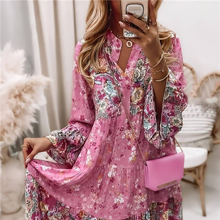 Etel | Mintás boho ruha