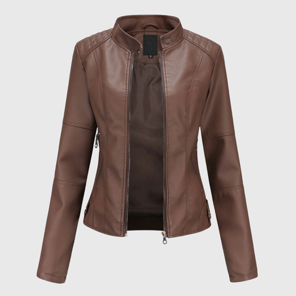 Gabriella™ | Elegáns női bőrdzseki