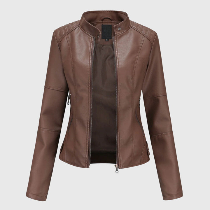 Gabriella™ | Elegáns női bőrdzseki