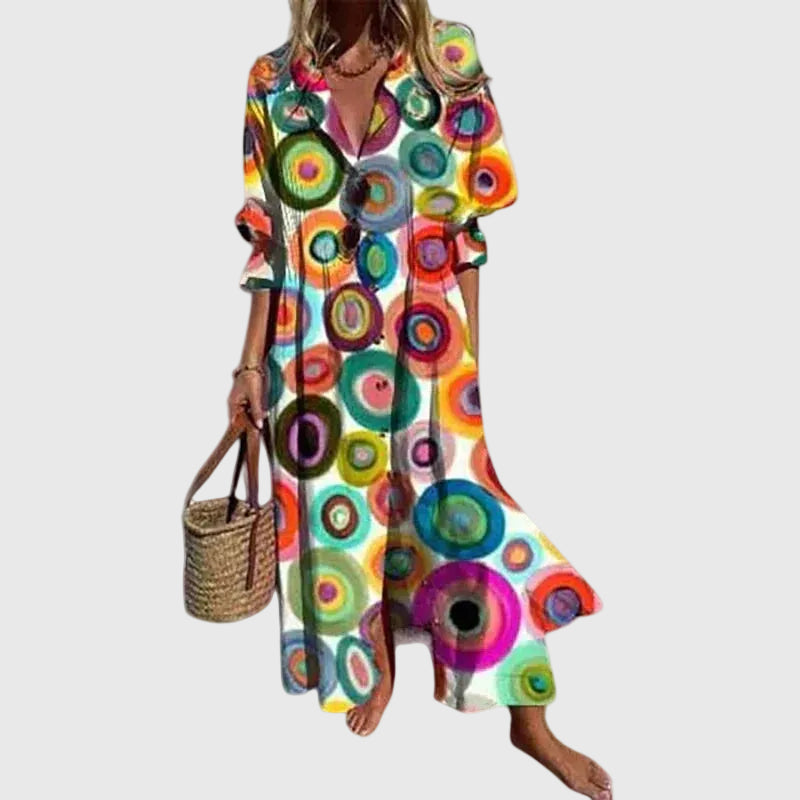 Zsóka | Elegáns boho stílusú maxiruha